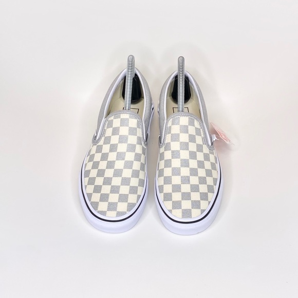 New Vans Silver Checkered slip on - Picture 2 of 5